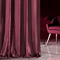 Zasłona szyta na taśmie 5 cm SAFARI bordowa z miękkiej welwetowej tkaniny z połyskiem