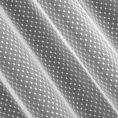 Firana biała z delikatnego tiulu w drobne kropki 135x250 cm przelotka JULITA