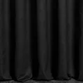Zasłona szyta na flexach czarna z miękkiej tkaniny o welurowej strukturze