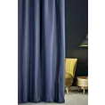 Zasłona szyta na taśmie 5 cm granatowa z eleganckiej matowej tkaniny o drobnym splocie