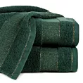 Ręcznik do rąk 30x50 cm bawełniany kolor ciemnozielony z ozdobną bordiurą 500 g/m2 NESSY
