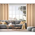 Zasłona ciemnokremowa z matowej gładkiej tkaniny 140x250 cm przelotka - RITA