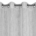 Zasłona popielato, srebrna z widocznym splotem 140x250 cm przelotka - AGNES