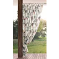 Zasłona biało, stalowa z wodoodpornej tkaniny idealna do ogrodu i na taras 155x260 cm szelki/rzep - GARDEN 2