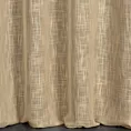 Zasłona beżowa o płóciennym splocie w stylu eko 140x250 cm przelotka - LIREN