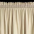 Zasłona welwetowa jasnobeżowo, złota zdobiona przecieranym wzorem 140x270 cm taśma - RENIA