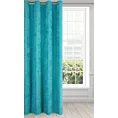 Zasłona turkusowa o strukturze sztruksu 140x250 przelotka JULIE