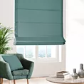 Roleta rzymska turkusowa z gładkiej tkaniny typu dimout