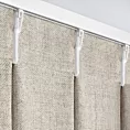 Zasłona beżowa o płóciennym splocie z efektem melanżu 125x270 cm (wymiar podany na gotowo) system flex - JULA