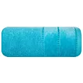Ręcznik kąpielowy 50x90 cm bawełniany kolor turkusowy z welwetową ozdobną bordiurą 500 g/m2 MARI