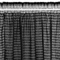 Zasłona czarna zdobiona nicią szenilową z tkaniny szyfonowej 135x270 taśma - REINA - Eva Minge