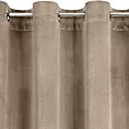 Zasłona ciemnobeżowa z matowego welwetu 140x250 cm przelotka - MELANIE
