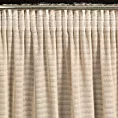 Zasłona beżowa zdobiona nicią szenilową z tkaniny szyfonowej 135x270 taśma - REINA - Eva Minge