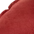 Poduszka w kształcie serca 45 x 45 cm z welurowej tkaniny czerwona