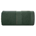 Ręcznik do rąk 30x50 cm bawełniany kolor zielony z bordiurą w paseczki 500 g/m2 BARI