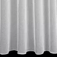 Firana szyta na przelotkach biało srebrna z eleganckiej siatki w stylu glamour z połyskliwą nicią, wykończona obciążnikiem Italissima Eva Minge