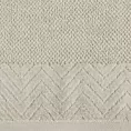 Ręcznik do rąk 30x50 cm bawełniany kolor jasnobeżowy o ryżowej strukturze z welwetową bordiurą 500 g/m2 LOREN