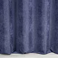 Zasłona szyta na taśmie 5 cm BRIANNA granatowa miękka szenilowa o wyraźnym splocie i lekkim połysku