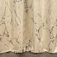 Zasłona kremowo, grafitowa z marmurkowym wzorem, welwetowa 140x250 cm przelotka - WERA