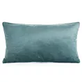 Poduszka 30 x 50 cm welwetowa ciemnoniebieska z kontrastującą lamówką GAJA 3