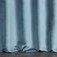 Zasłona szyta na taśmie 5 cm WALDO niebieska ze szlachetnej grubej tkaniny welwetowej o gramaturze 400g/m2