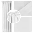 Zasłona biała z tkaniny welurowej 360x260 cm tunel Dora