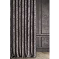 Zasłona szyta na taśmie 8 cm grafitowo złota z tkaniny w elegancki nieregularny wzór z błyszczącą nicią i efektem 3D Italissima Eva Minge