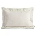 Poszewka na poduszkę  40x60 cm z szenilowej tkaniny kremowa w drobne prążki Eva Minge Elegante