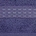 Ręcznik kąpielowy 70x140 cm bawełniany kolor fioletowy z przeplataną bordiurą 500 g/m2 RIVA