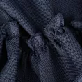 Zasłona granatowa z falbaną z tkaniny o płóciennym splocie 140x240 cm taśma - LENA