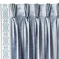 Tkanina zasłonowa, miękka, welwetowa z połyskiem, w poziome prążki z kolekcji Pierre Cardin