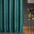 Zasłona szyta na taśmie 5 cm turkusowa z tkaniny zaciemniającej typu dimout o naturalnym splocie, z efektem melanżu