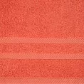 Ręcznik kąpielowy 50x90 cm bawełniany kolor koralowy z ozdobną bordiurą 500 g/m2 MILO