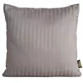 Poszewka na poduszkę 40x40 cm z satyny bawełnianej stalowa w delikatne prążki VERA