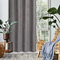 Zasłona grafitowa z tkaniny welurowej 560x240 cm przelotka - Dora
