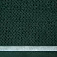 Ręcznik do rąk 30x50 cm bawełniany kolor ciemnozielony w pasy 500 g/m2 MADLEN