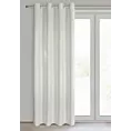 Zasłona biało, szampańska z tkaniny typu - BLACKOUT 140x250 cm przelotka - OLETA