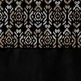 Zasłona czarno, złota z dekoracyjnym pasem z welwetu 140x250 cm przelotka - LIZA