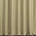 Zasłona szyta na taśmie 5 cm jasnozielono beżowa z tkaniny o grubym splocie i efektem melanżu