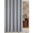 Zasłona szyta na taśmie fala popielato jasnopopielata z dwustronnej tkaniny zaciemniającej 100% blackout, o strukturze weluru