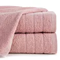 Ręcznik do rąk 30x50 cm bawełniany kolor pudrowy róż w formie trzech tkanych paseczków 500 g/m2 RENI