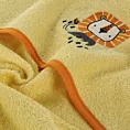 Ręcznik kąpielowy dziecięcy 100x100 cm bawełniany kolor żółty,pomarańczowy 350g/m2 z kapturem BABY 69