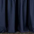 Zasłona granatowa z falbaną z tkaniny o płóciennym splocie 140x240 cm taśma - LENA