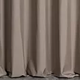 Zasłona szyta na taśmie 5 cm jasnobrązowa z tkaniny typu Blackout zaciemniającej w 100%
