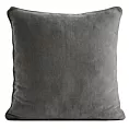 Poszewka na poduszkę 45x45 cm stalowa z szenilowej tkaniny - VANI
