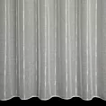 Firana szyta na taśmie 5 cm naturalno kremowa z matowej etaminy w pionowe pasy, wykończona obciążnikiem