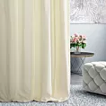 Zasłona szyta na taśmie 5 cm DORA - HIT jasnokremowa z miękkiej tkaniny o welurowej strukturze