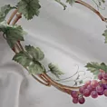 Bieżnik na stół naturalny 40x140 cm SUMMER 4 z nadrukowanym motywem winorośli