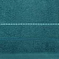 Ręcznik kąpielowy 70x140 cm bawełniany kolor ciemnoturkusowy z kontrastującymi paseczkami 500 g/m2 SUZI