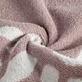 Ręcznik kąpielowy 50x90 cm bawełniany kolor pudrowy zdobiony motywem geometrycznym KALANI